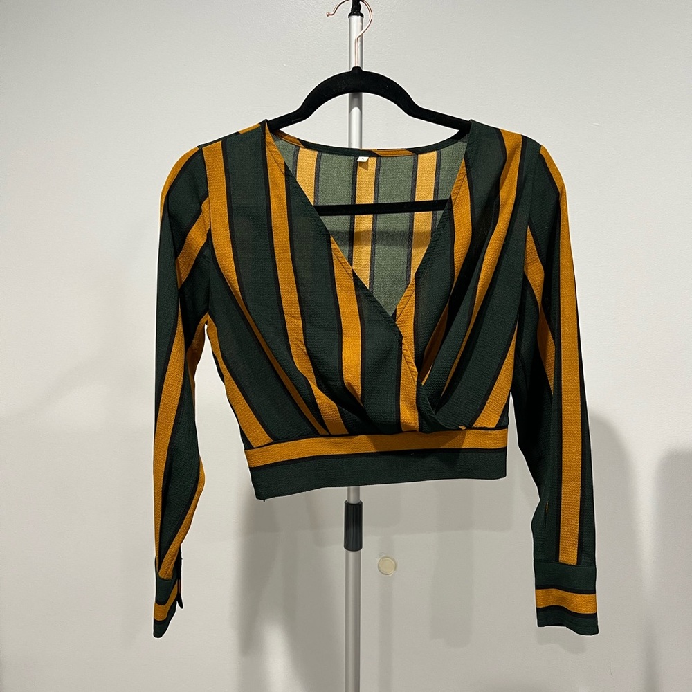 Striped blouse long sleeve